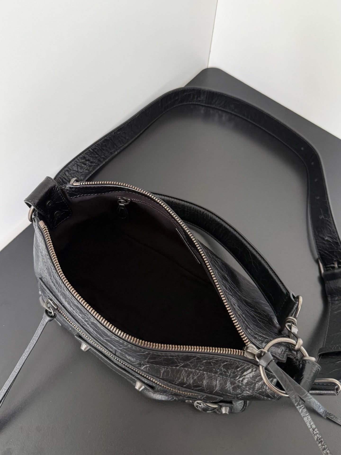 Balenciaga Le City Moto Medium Leather Shoulder Bag
