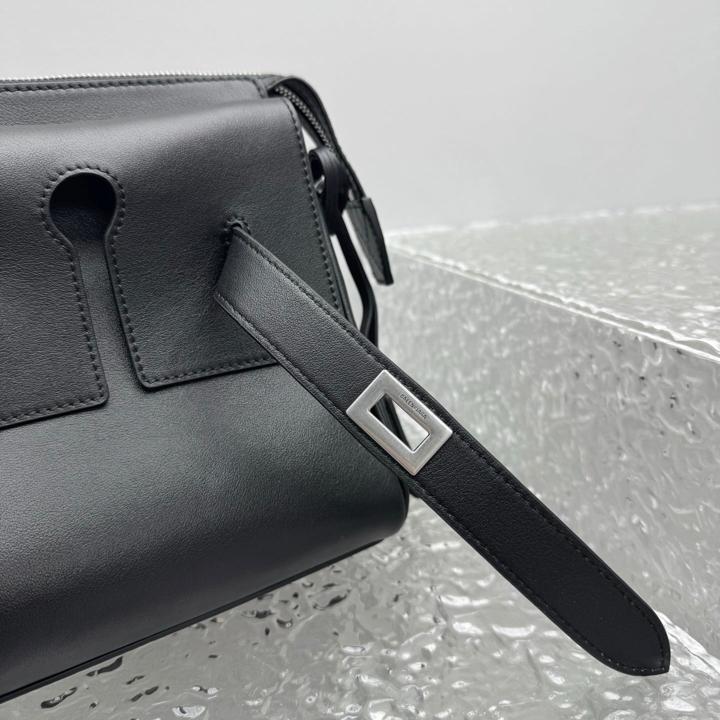 Balenciaga Bel Air Small Black Calfskin Messenger Bag
