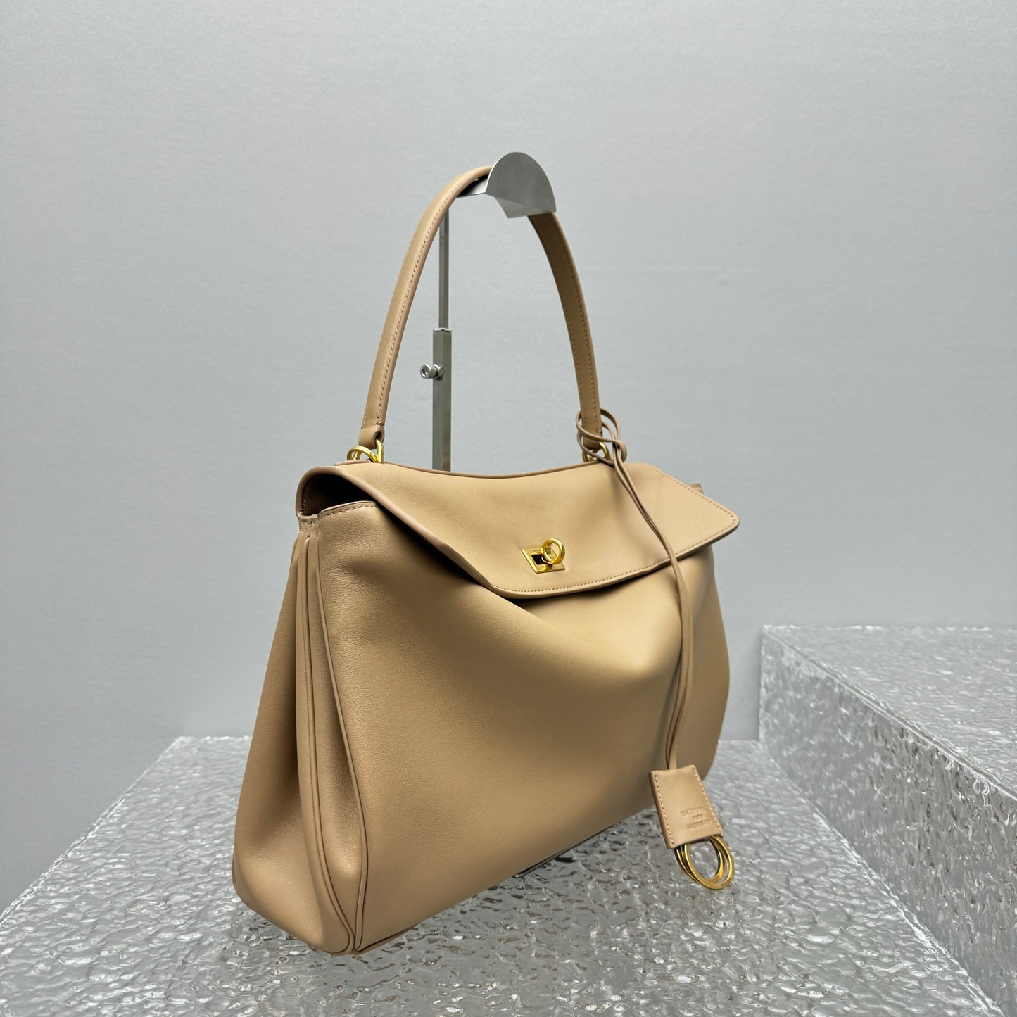 Balenciaga Rodeo Beige Leather Shoulder Bag