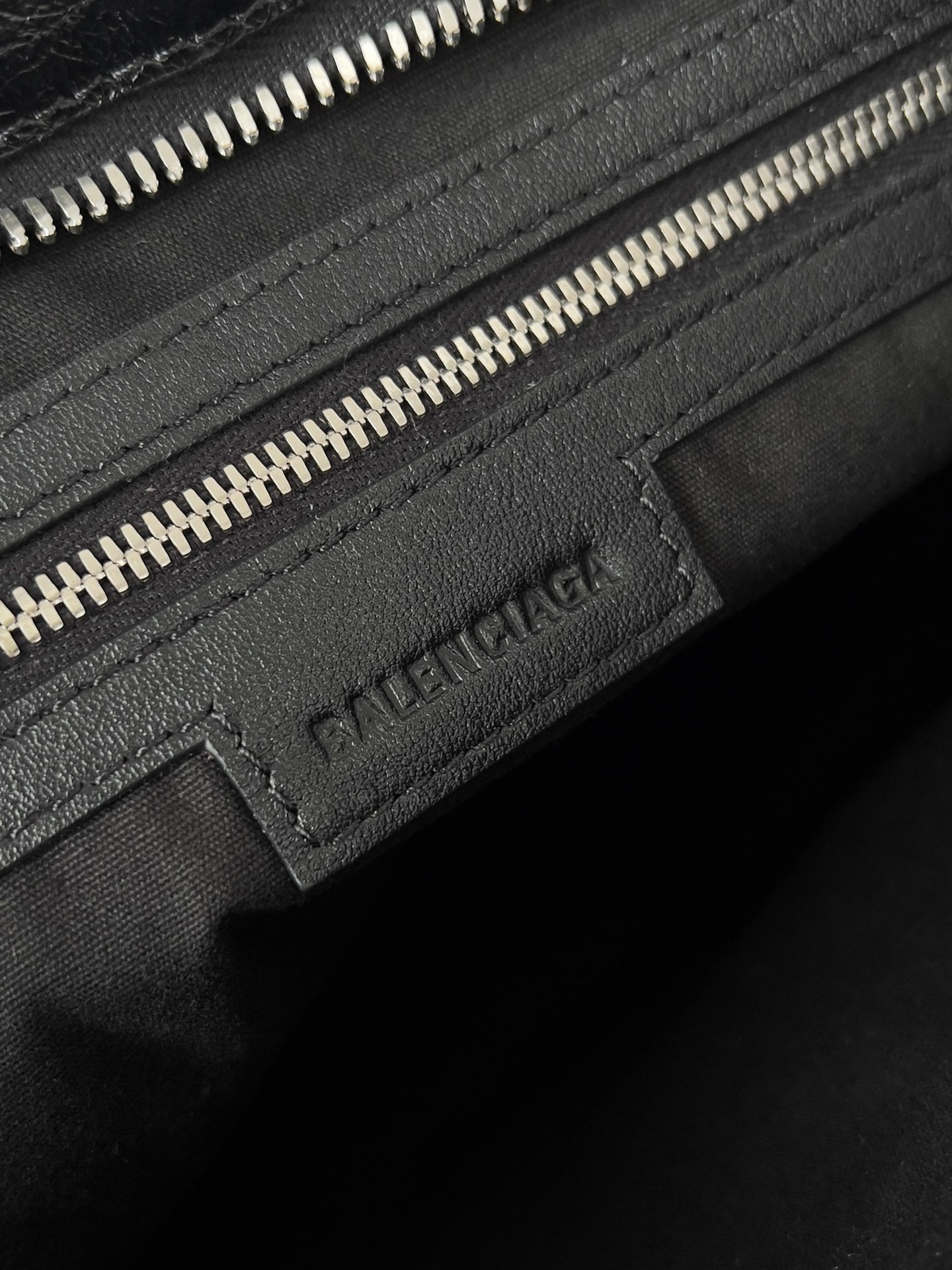 Balenciaga Le City Black Leather Studded Handbag