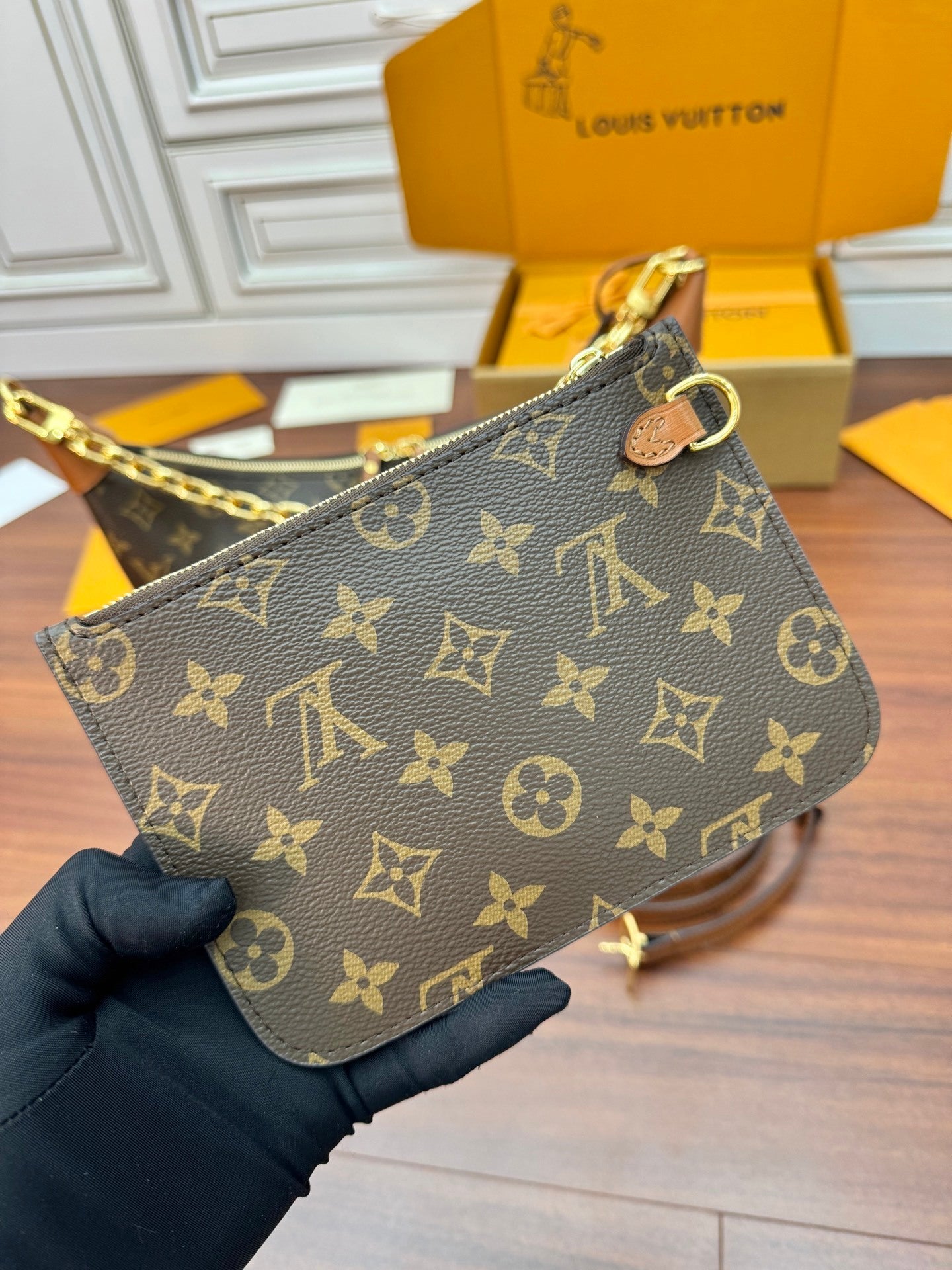 Louis Vuitton Loop Hobo Bag in Monogram & Monogram Reverse Canvas with Cowhide Leather Trim