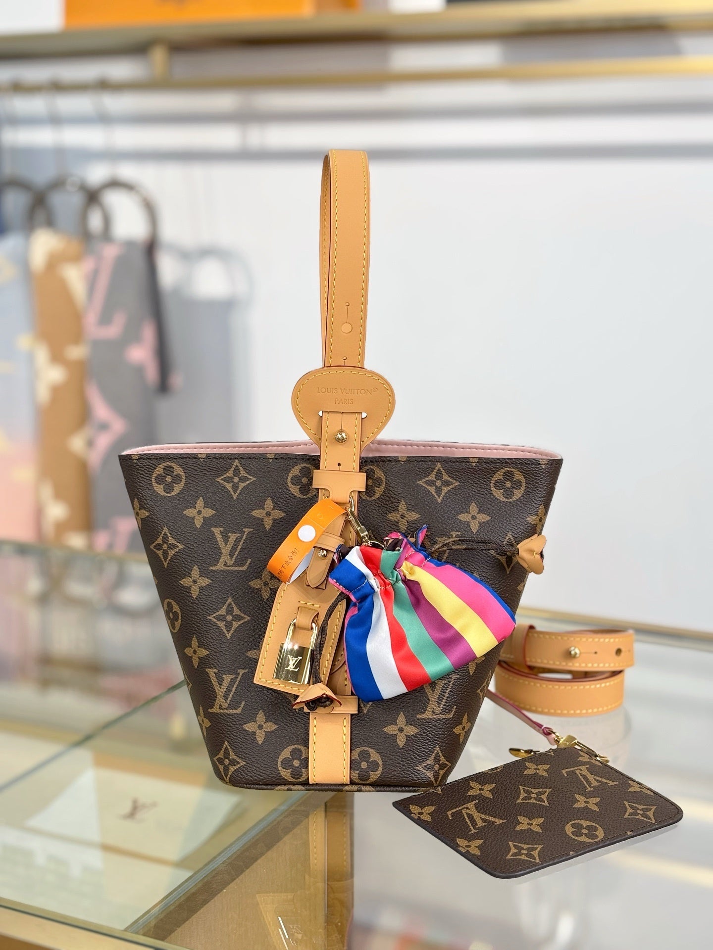Louis Vuitton All In BB Bag in Monogram Canvas with Pink Lining