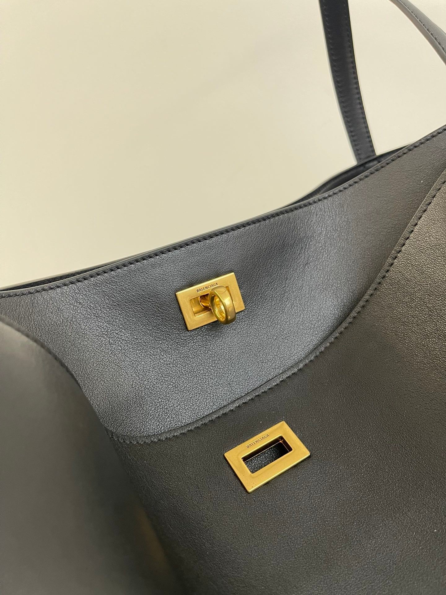 Balenciaga Rodeo Black Calfskin Leather Tote Bag