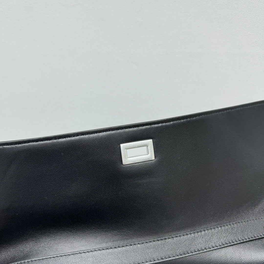 Balenciaga Rodeo Messenger Bag | Black Smooth Calfskin Luxury Shoulder Bag