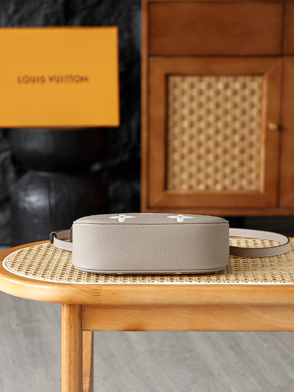 Louis Vuitton Bagatelle Bag in Beige/Crème Monogram Empreinte Leather