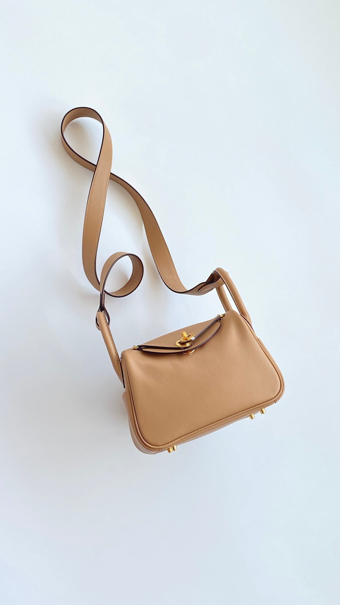 Hermès Lindy 26 Light Brown Leather Bag