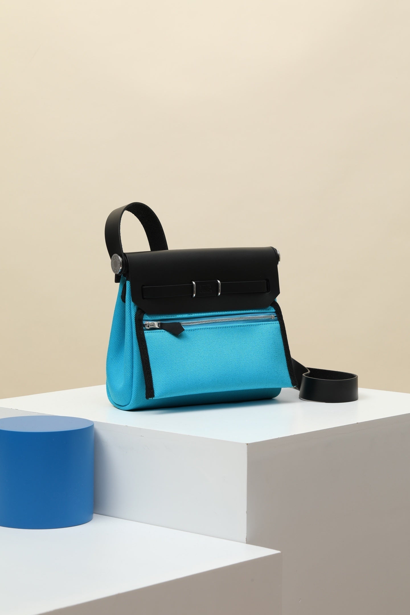 Hermès Herbag Zip 20 Bleu Riviera Canvas