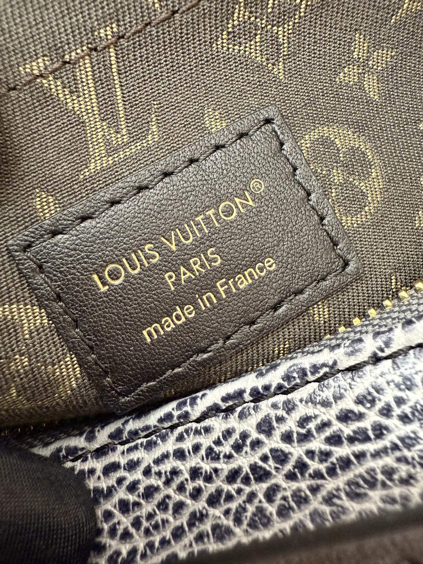 Louis Vuitton LV Biker MM Bag in Dark Denim Pixel Lambskin Leather