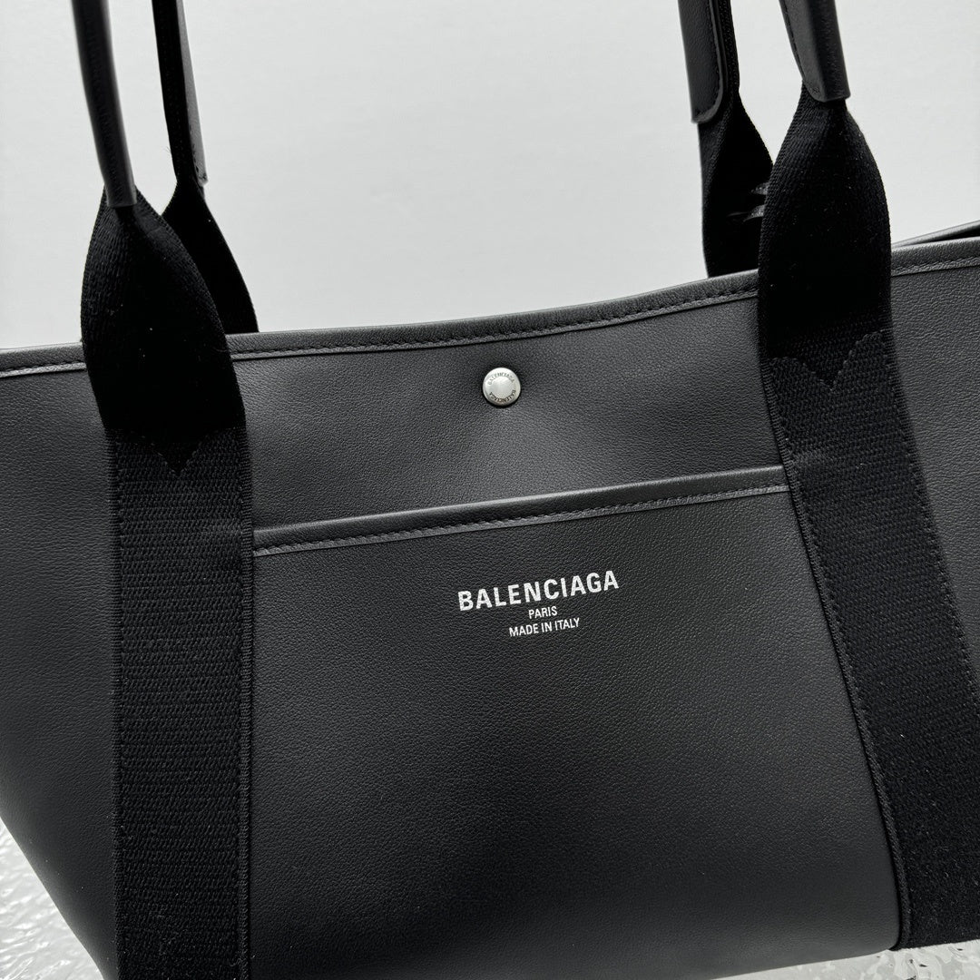 Balenciaga Medium Biarritz Black Calfskin Tote
