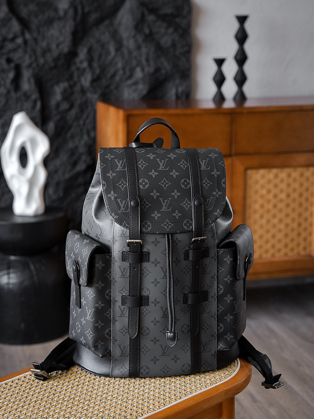 Louis Vuitton Christopher Backpack in Monogram Eclipse Reverse