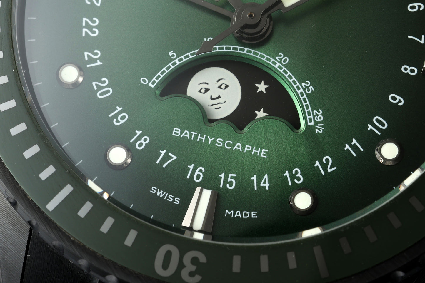 Blancpain Fifty Fathoms Bathyscaphe Moonphase Green Dial