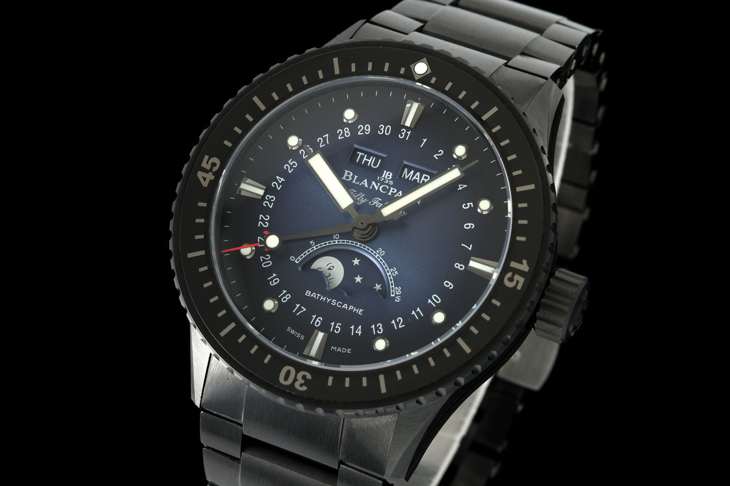 Blancpain Fifty Fathoms Bathyscaphe Moonphase Complete Calendar