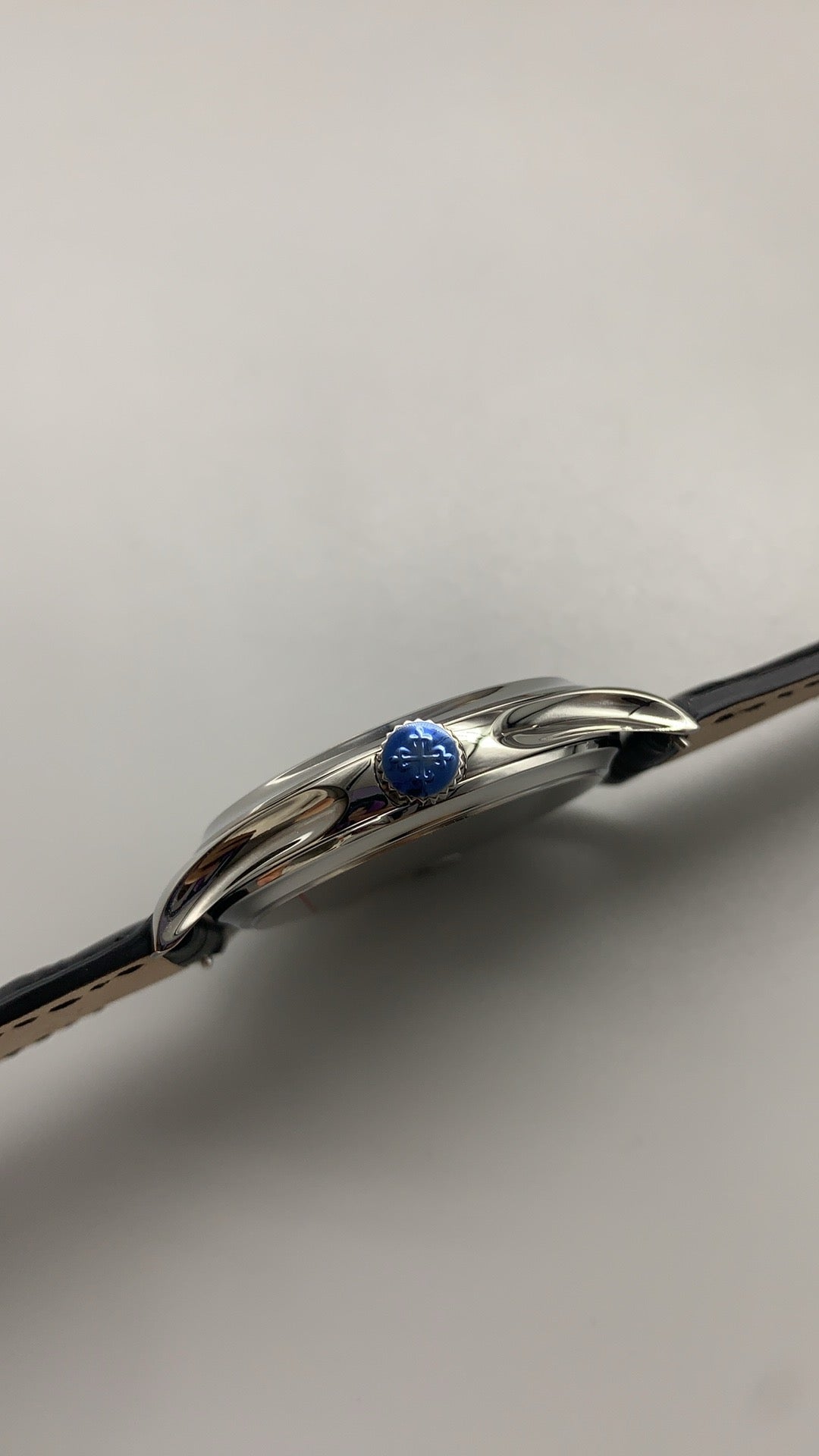 Patek Philippe Calatrava 39mm White Gold with Black Leather Strap