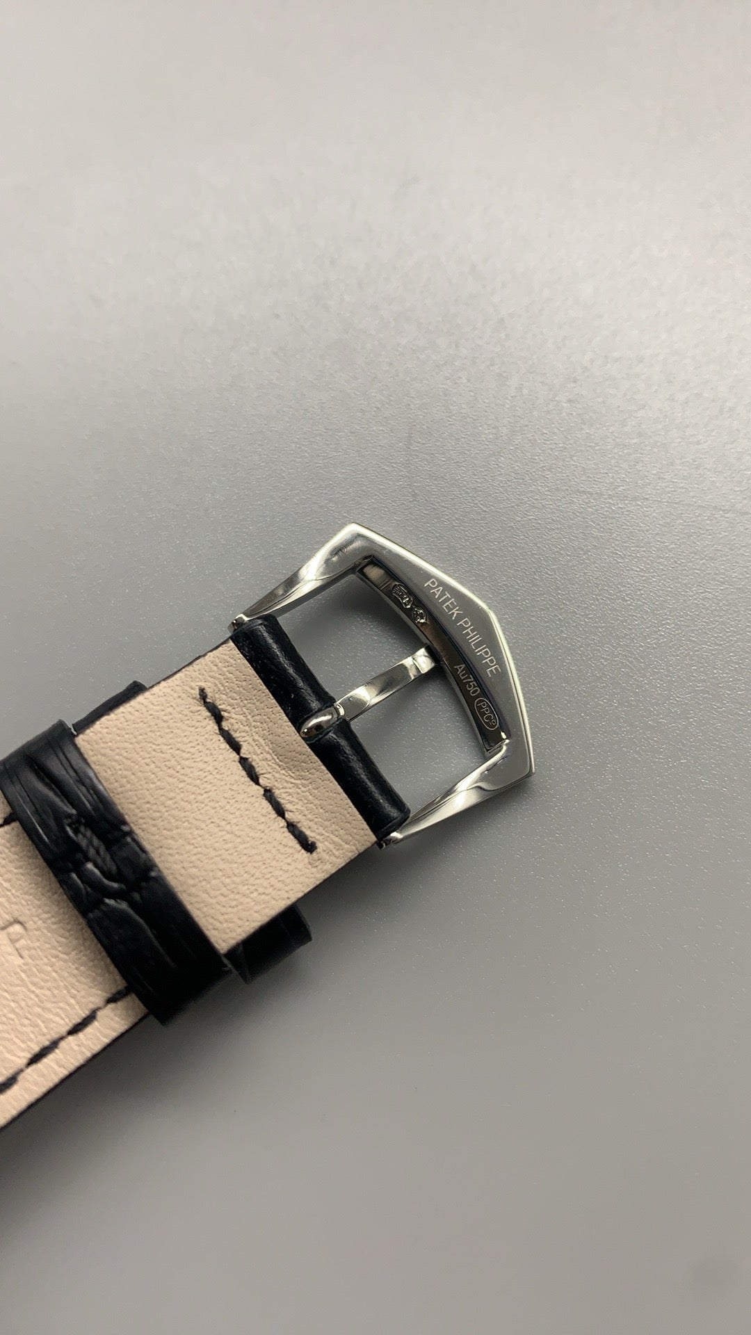 Patek Philippe Calatrava 39mm White Gold with Black Leather Strap