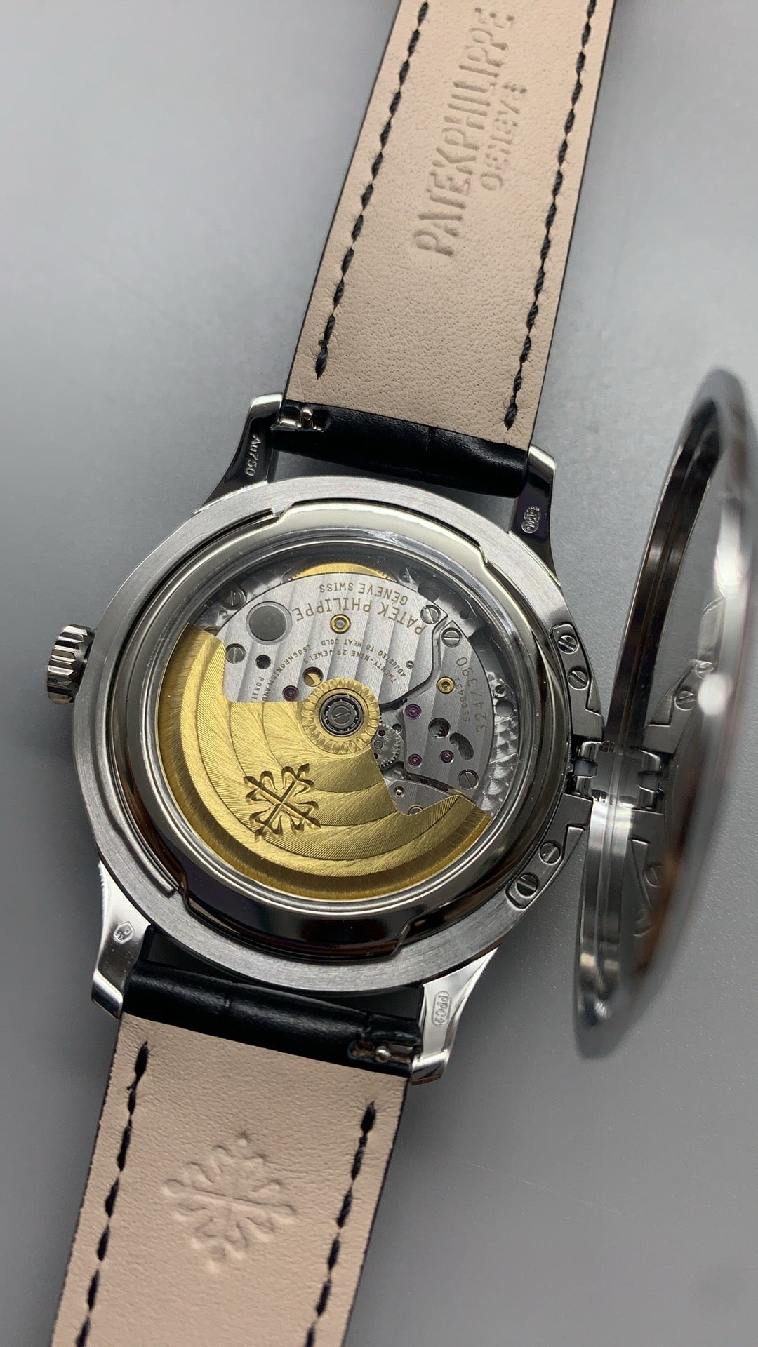 Patek Philippe Calatrava 39mm White Gold with Black Leather Strap