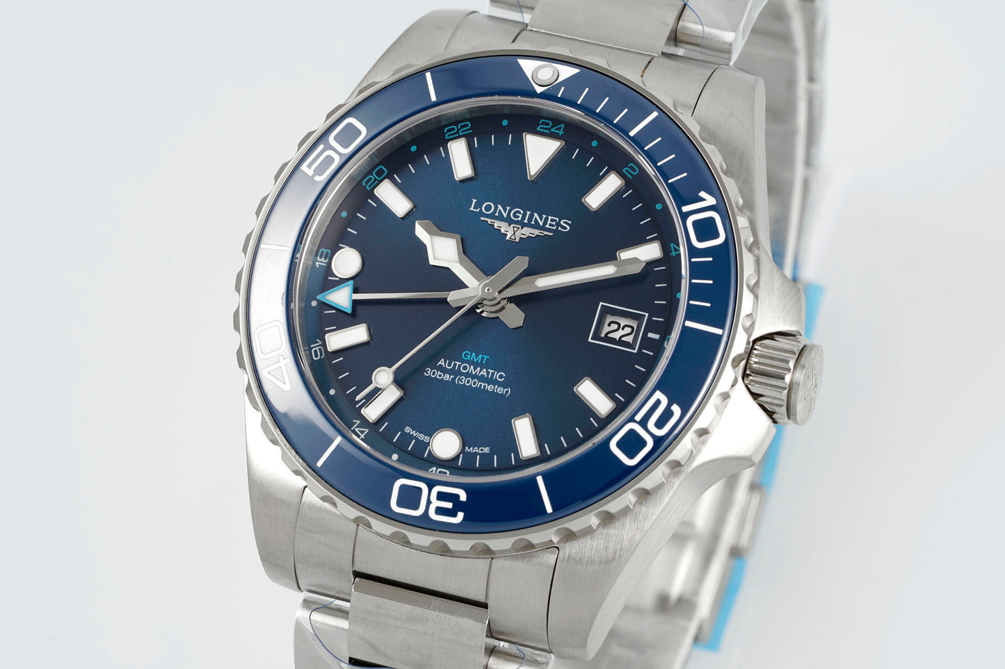 Longines HydroConquest GMT L3.790.4.96.6 – Stainless Steel Sports Watch
