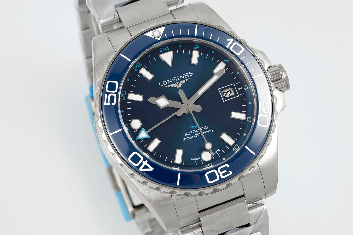 Longines HydroConquest GMT L3.790.4.96.6 – Stainless Steel Sports Watch