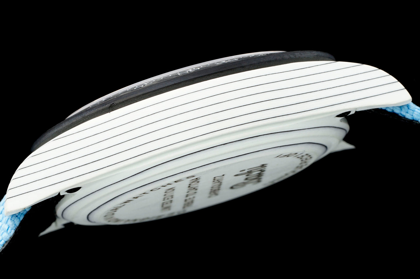 Custom Rolex Cosmograph Daytona DiW Carbon Fiber Watch with Blue Canvas Strap