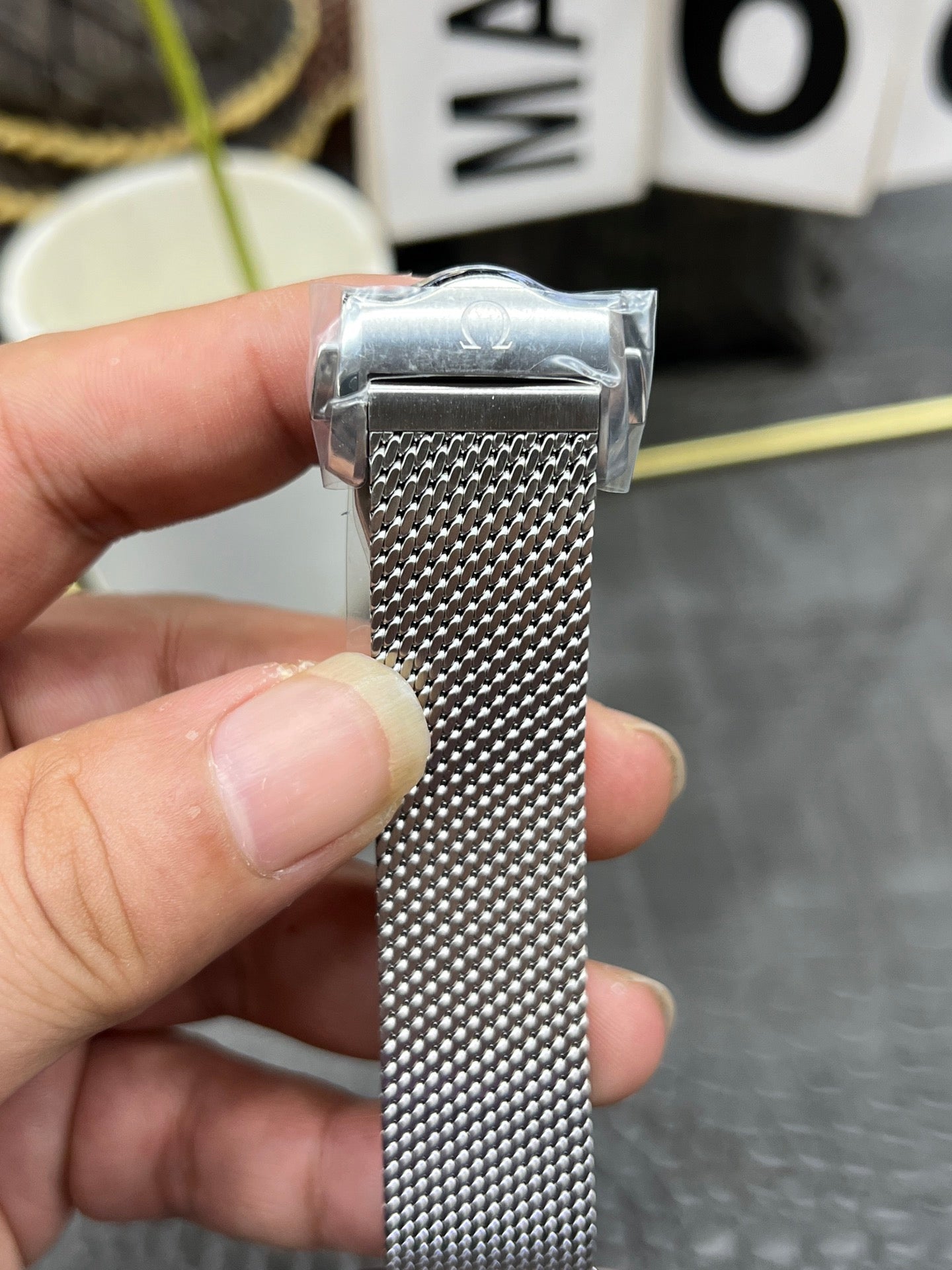 Omega Seamaster Diver 300M 42mm Black Dial Co-Axial Master Chronometer with Stainless Steel Mesh Bracelet