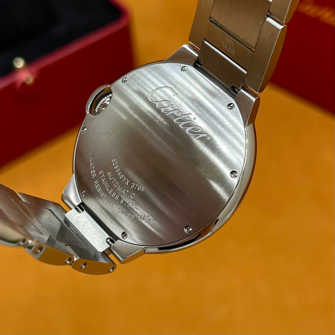 Cartier Ballon Bleu Stainless Steel Diamond Bezel Watch