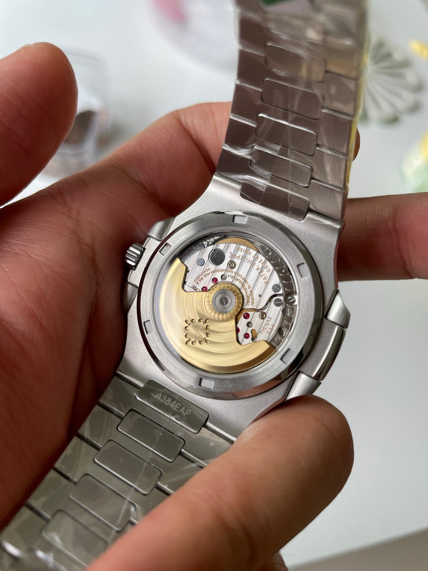 Patek Philippe Nautilus 5711/111P-001 Platinum Watch with Blue Sapphire Bezel