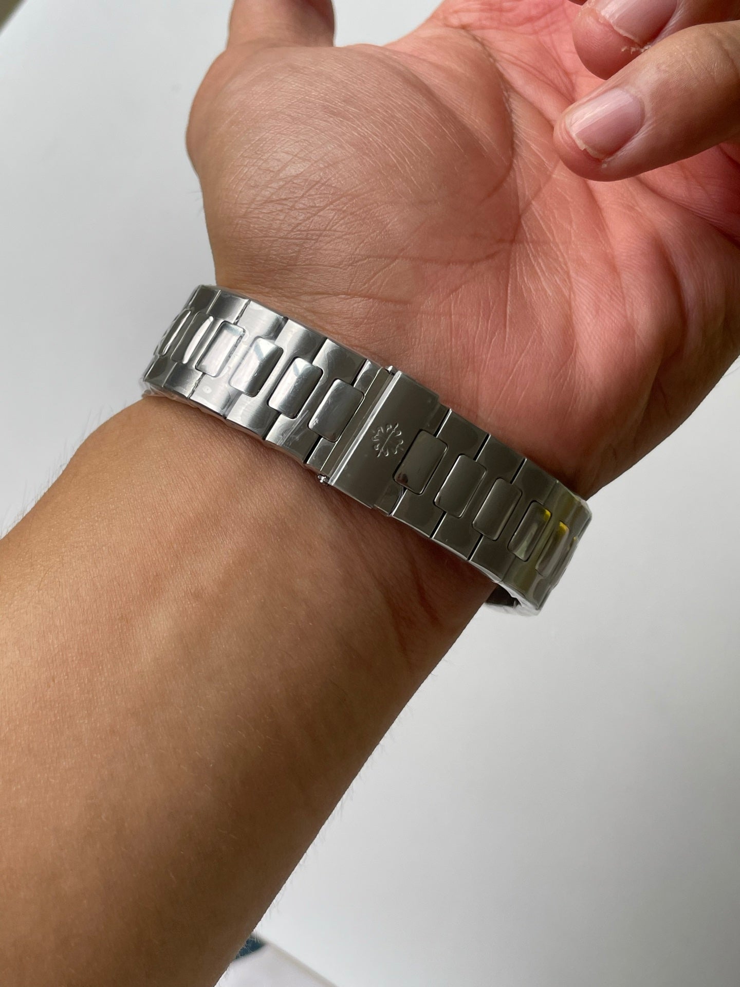 Patek Philippe Nautilus 5711/111P-001 Platinum Watch with Blue Sapphire Bezel