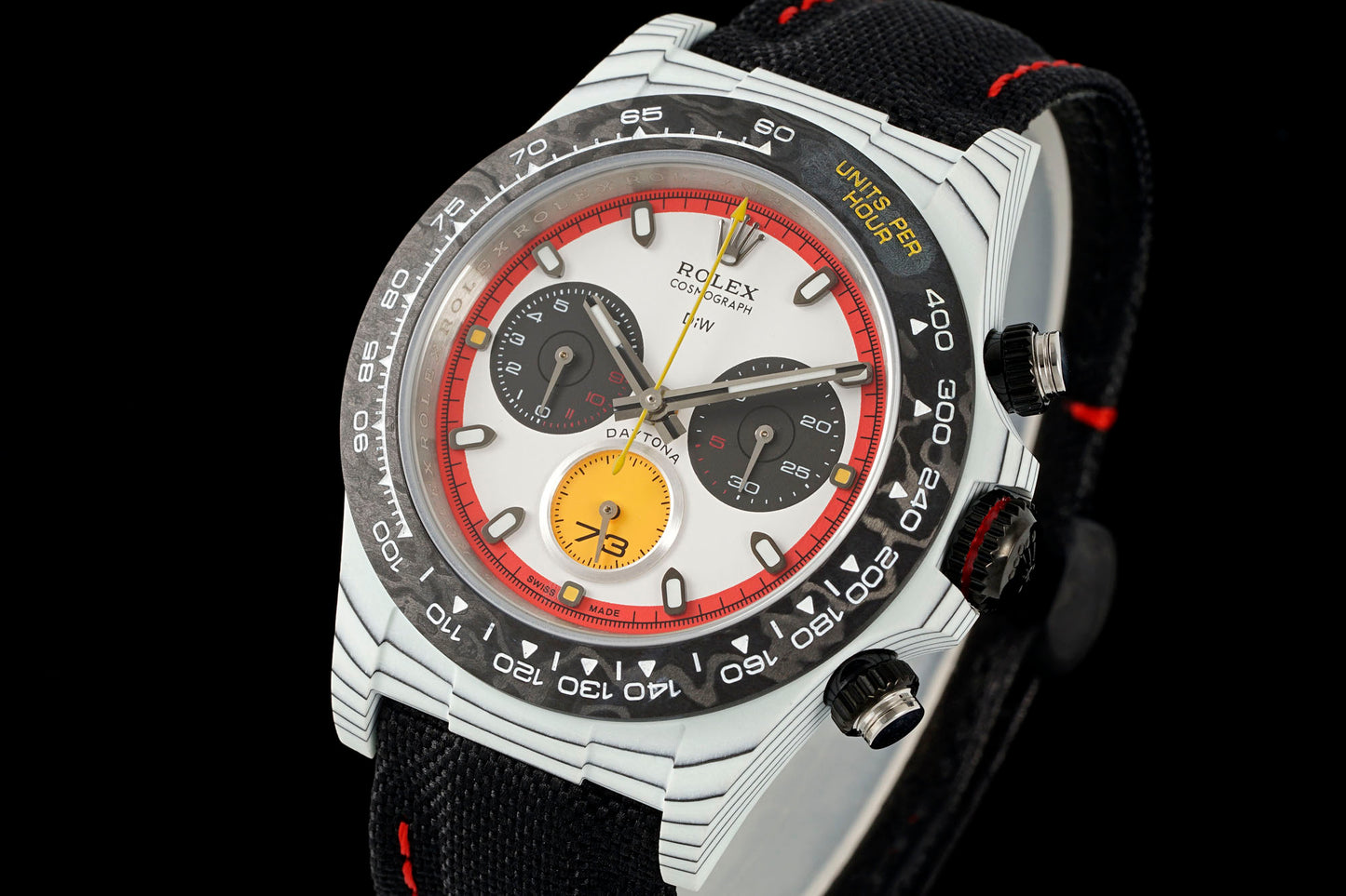 DiW Rolex Daytona Volcano Carbon Fiber Chronograph Watch