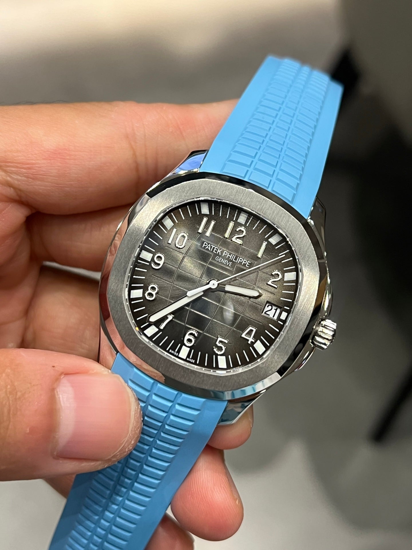 Patek Philippe Aquanaut 5168G White Gold with Blue Gradient Dial & Composite Strap