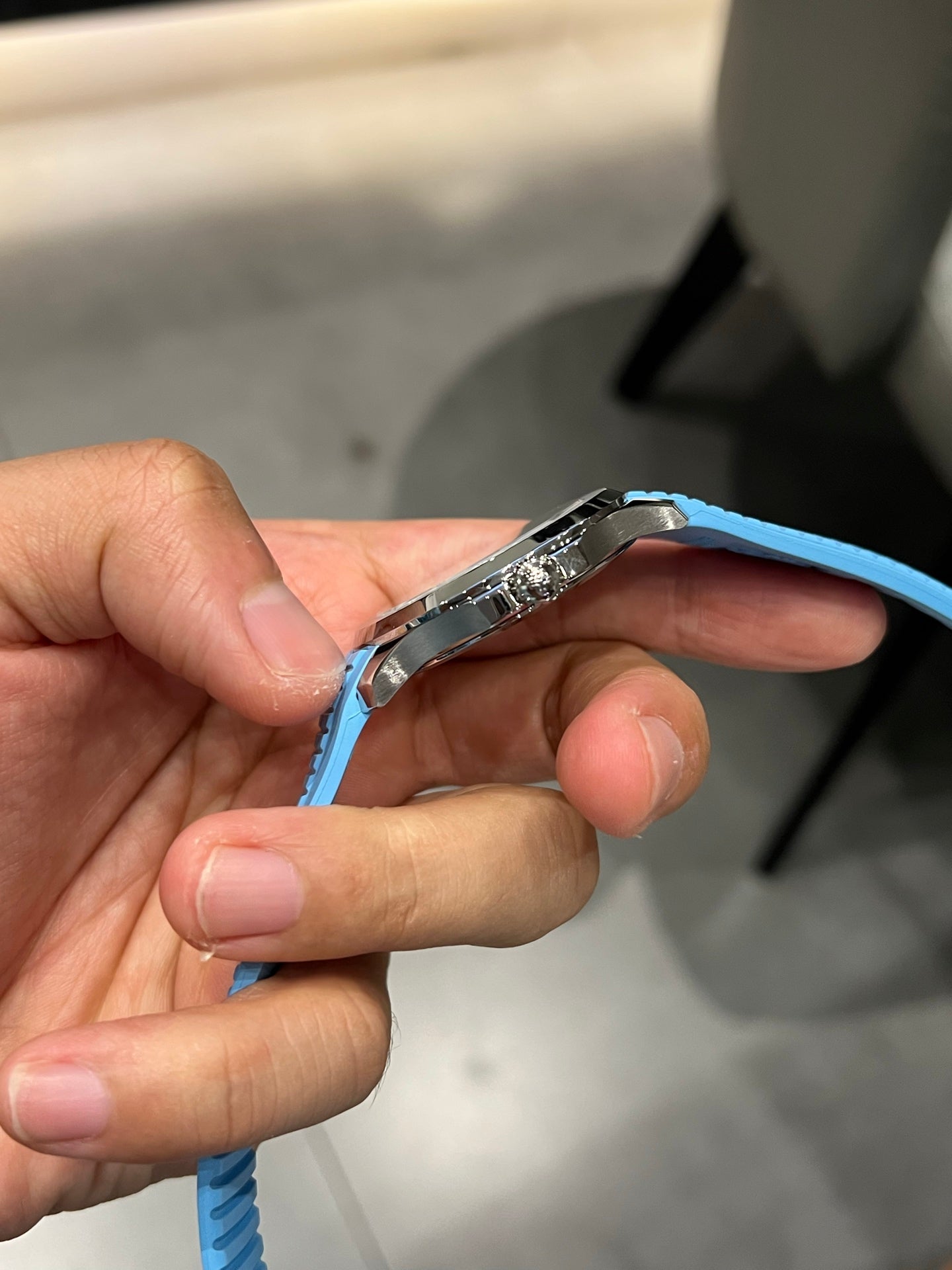 Patek Philippe Aquanaut 5168G White Gold with Blue Gradient Dial & Composite Strap