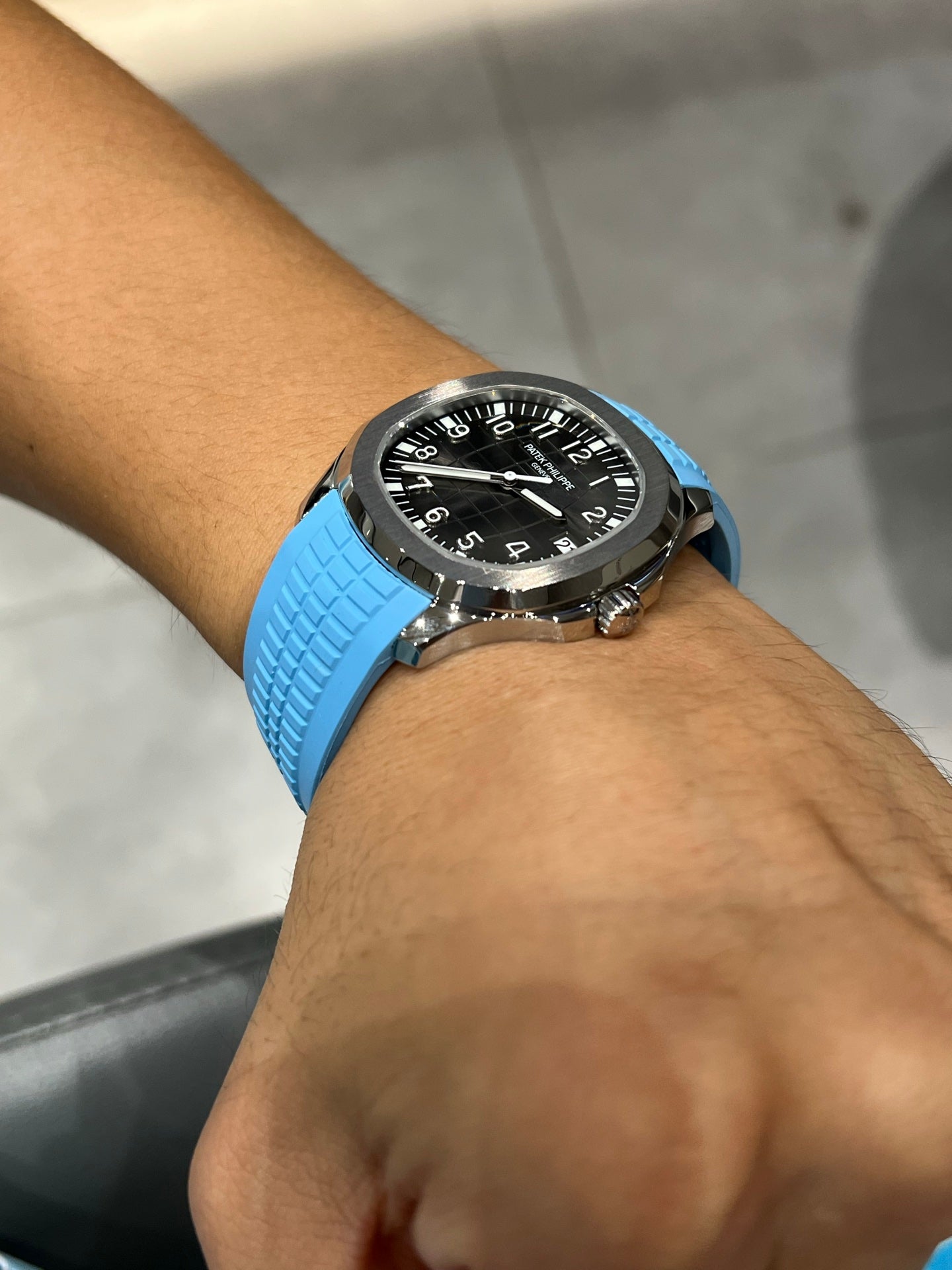 Patek Philippe Aquanaut 5168G White Gold with Blue Gradient Dial & Composite Strap