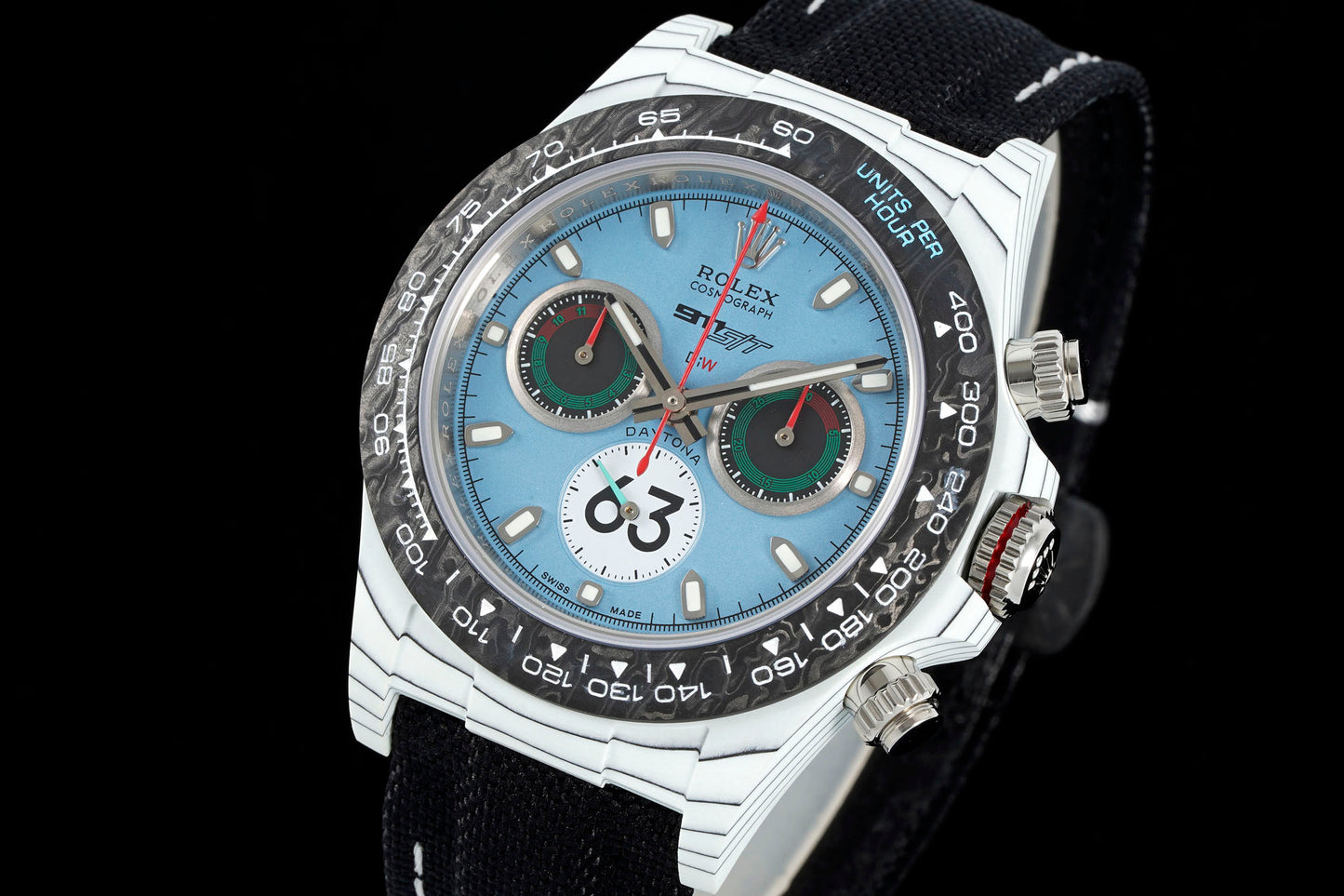 Custom Rolex Cosmograph Daytona DiW Carbon Fiber Porsche 911 S/T Inspired Watch