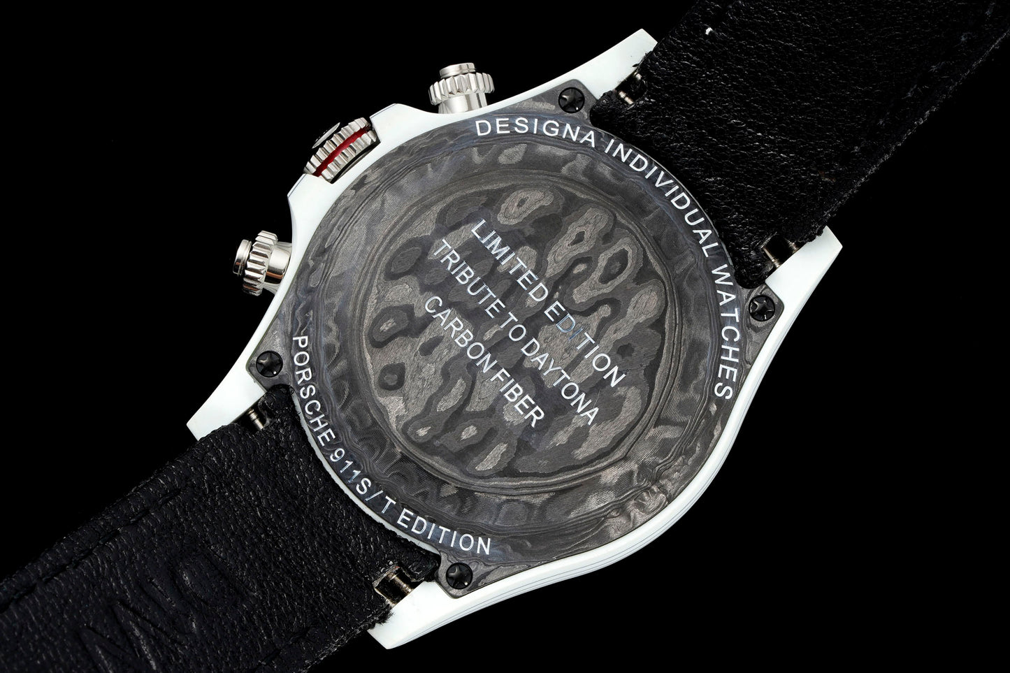 Custom Rolex Cosmograph Daytona DiW Carbon Fiber Porsche 911 S/T Inspired Watch