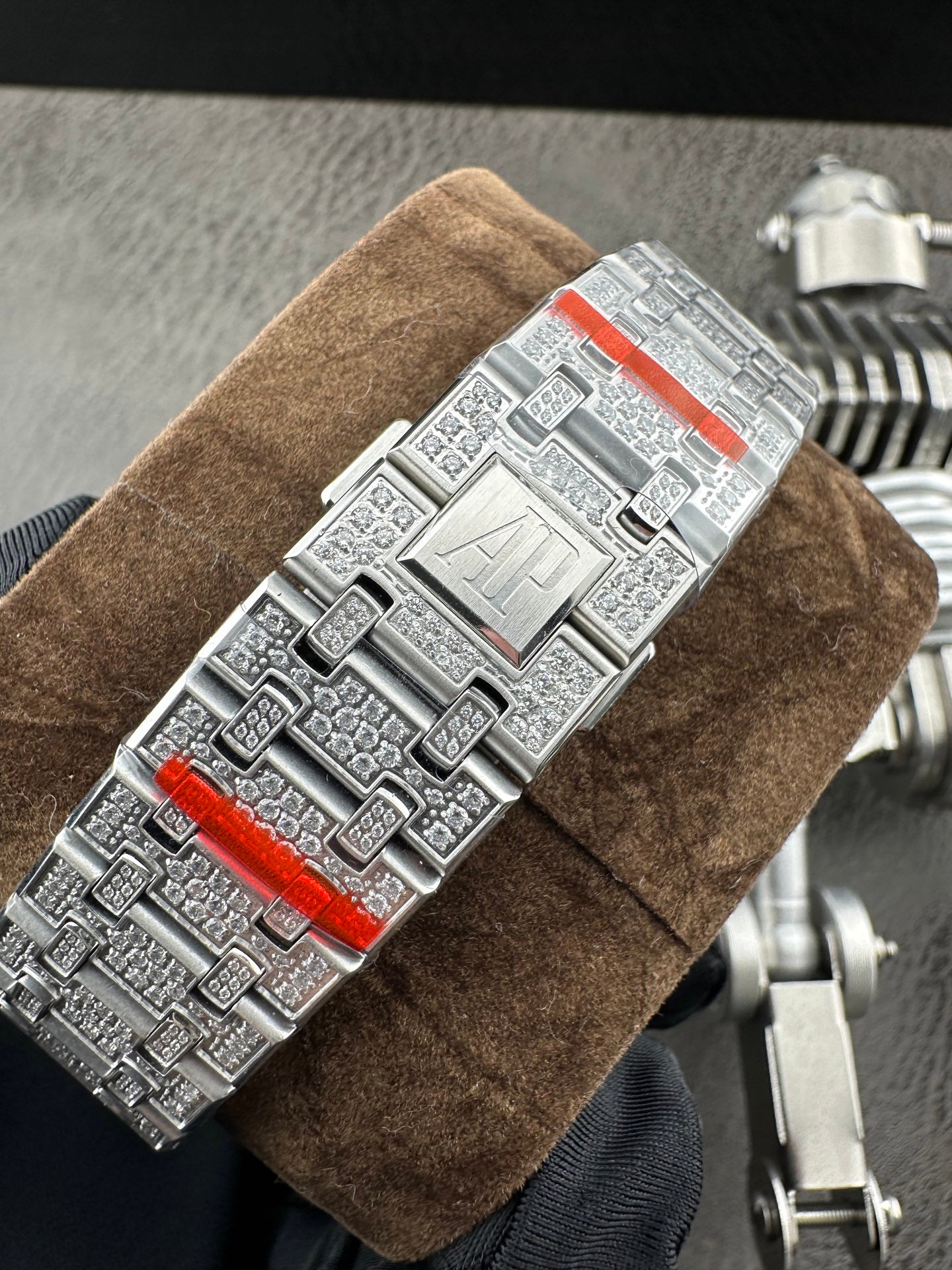 Audemars Piguet Royal Oak Diamond-Set Stainless Steel Watch