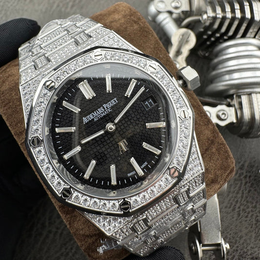 Audemars Piguet Royal Oak Diamond-Set Stainless Steel Watch