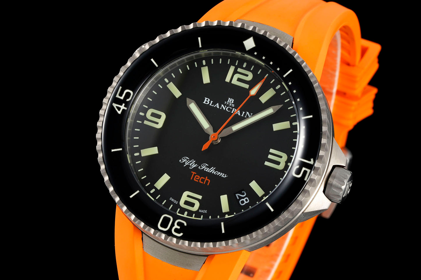 Blancpain Fifty Fathoms Tech 45mm Titanium Orange Strap