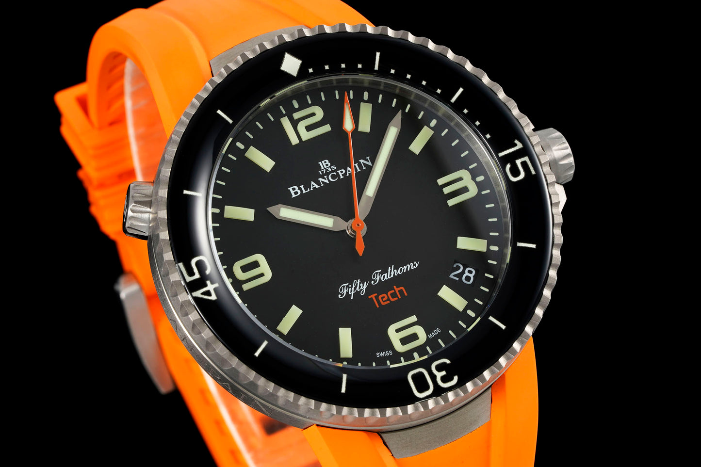 Blancpain Fifty Fathoms Tech 45mm Titanium Orange Strap