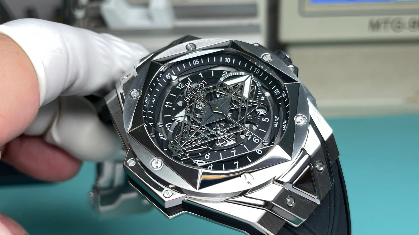 Hublot Big Bang Sang Bleu II Unico Titanium with Black Rubber Strap