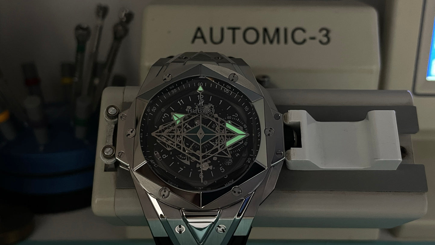 Hublot Big Bang Sang Bleu II Unico Titanium with Black Rubber Strap