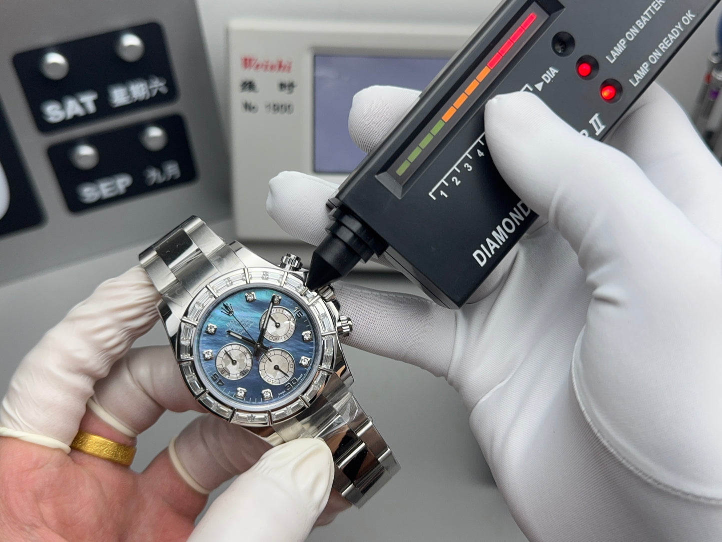 Rolex Cosmograph Daytona 116589 Sodalite Dial Diamond Bezel