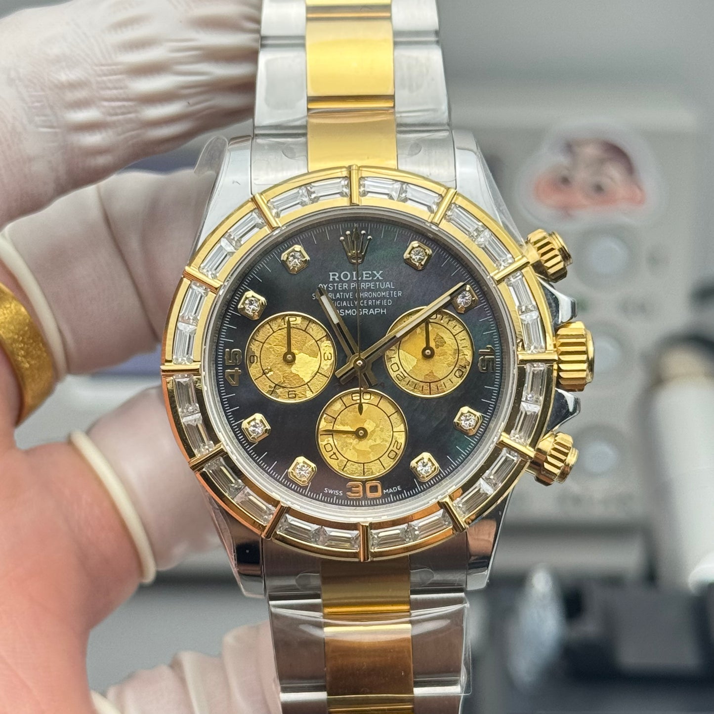 Rolex Cosmograph Daytona Two-Tone Diamond Bezel Watch