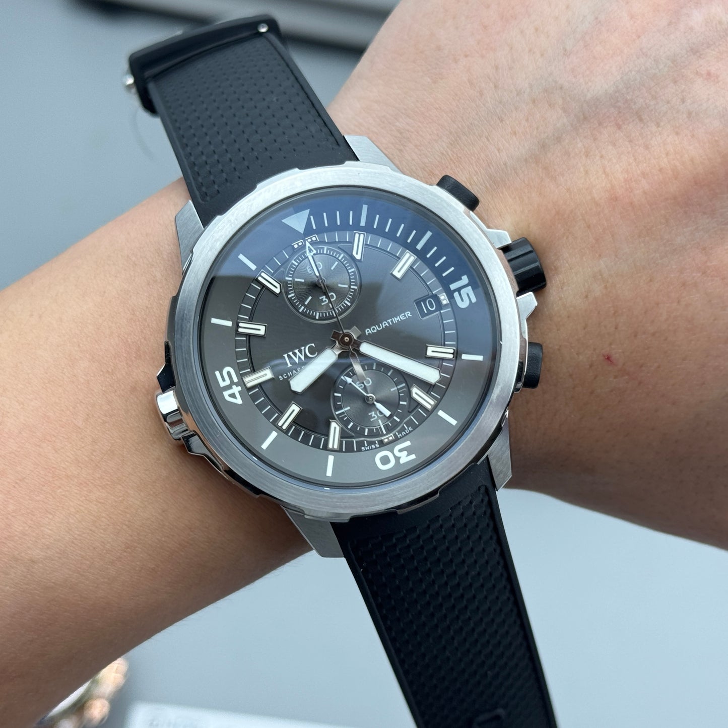 IWC Aquatimer Chronograph “Sharks” IW379506 Grey Dial Watch
