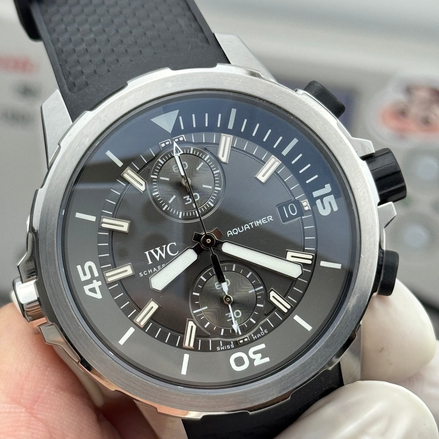 IWC Aquatimer Chronograph “Sharks” IW379506 Grey Dial Watch