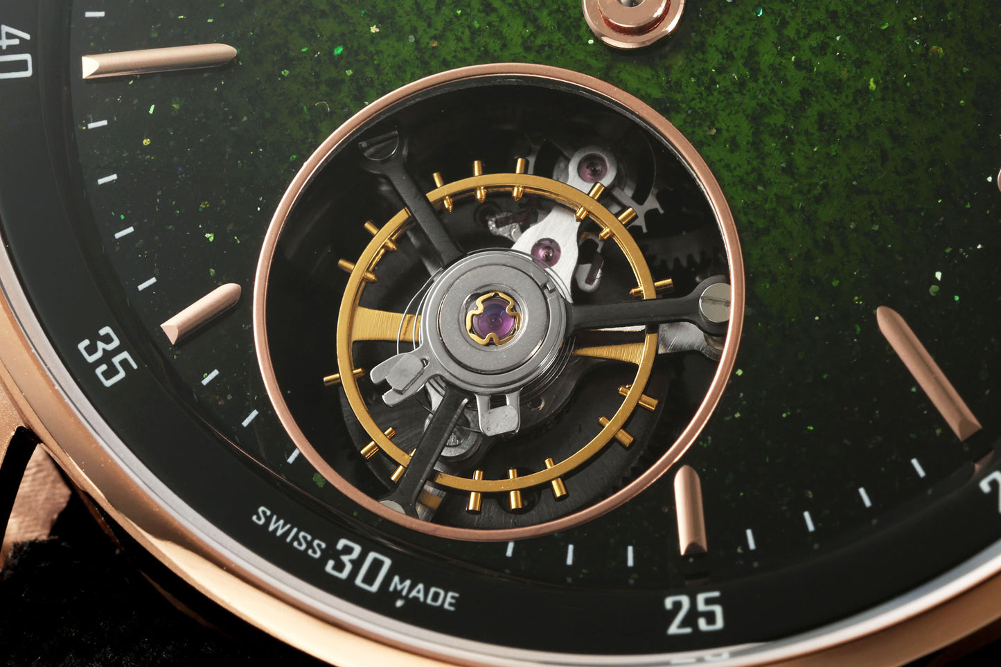 Audemars Piguet Code 11.59 Selfwinding Flying Tourbillon – 18K Rose Gold, Green Dial, Black Strap