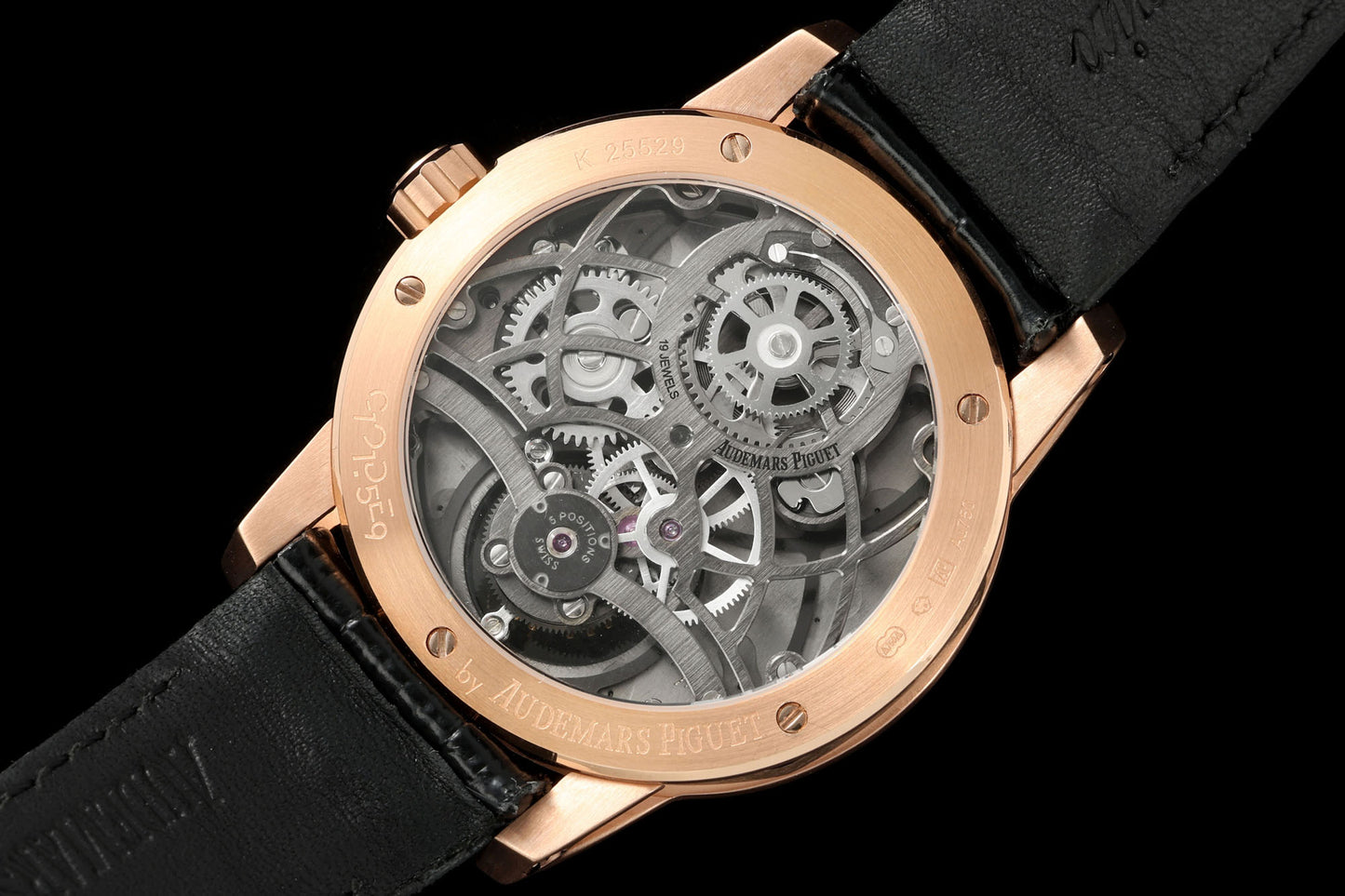 Audemars Piguet Code 11.59 Selfwinding Flying Tourbillon – 18K Pink Gold, Black Aventurine Dial, Black Alligator Strap