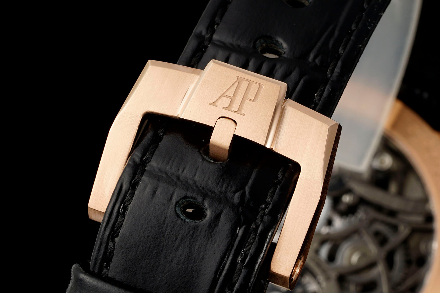 Audemars Piguet Code 11.59 Selfwinding Flying Tourbillon – 18K Pink Gold, Black Aventurine Dial, Black Alligator Strap
