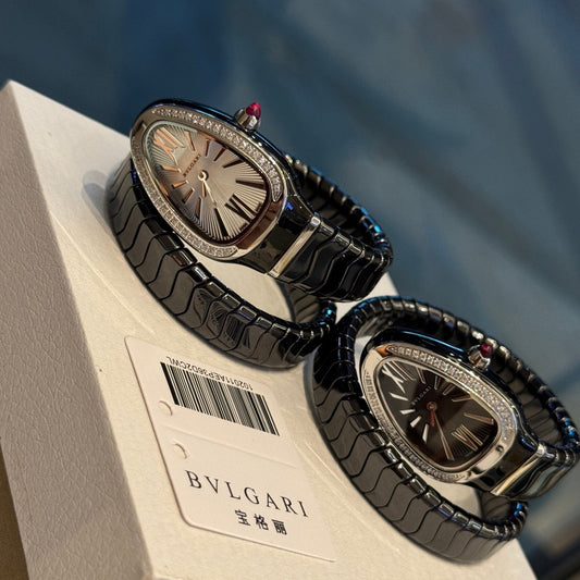 Bulgari Serpenti Spiga Watch – Black Ceramic Case with Double Spiral Bracelet
