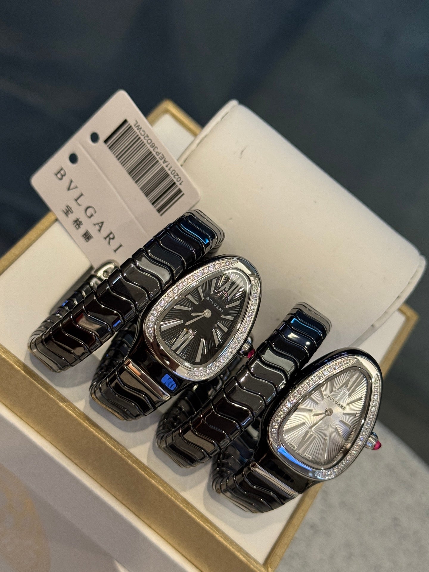 Bulgari Serpenti Spiga Watch – Black Ceramic Case with Double Spiral Bracelet