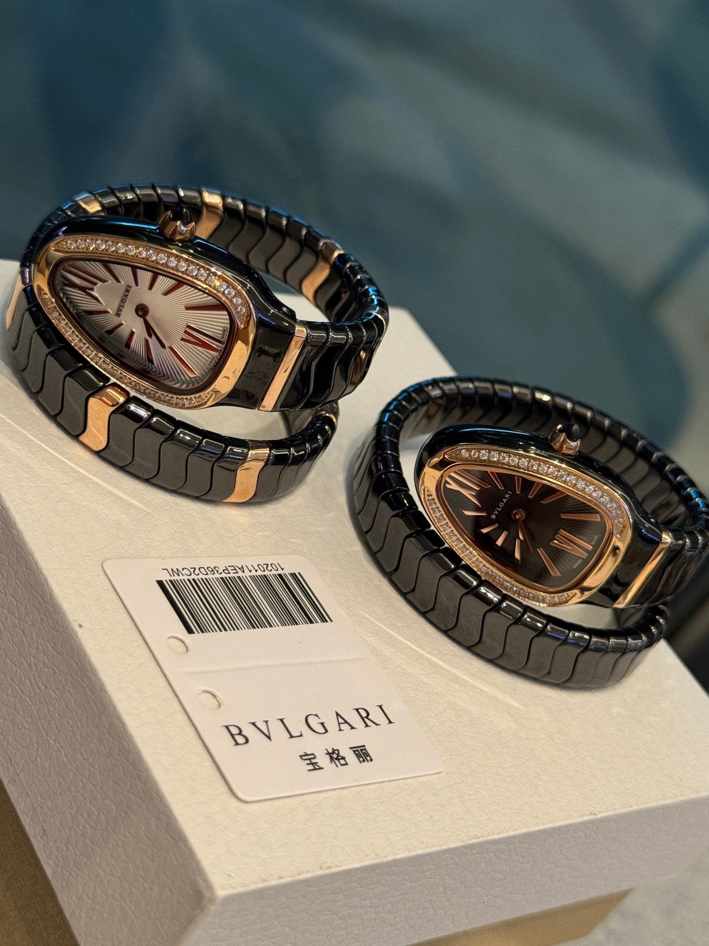 Bulgari Serpenti Spiga Watch – Black Ceramic Case with Double Spiral Bracelet