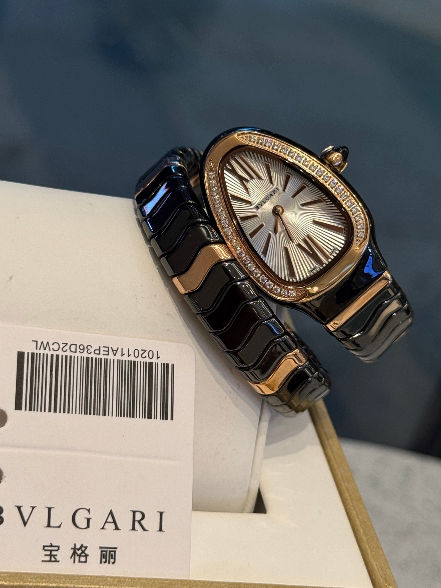 Bulgari Serpenti Spiga Watch – Black Ceramic Case with Double Spiral Bracelet