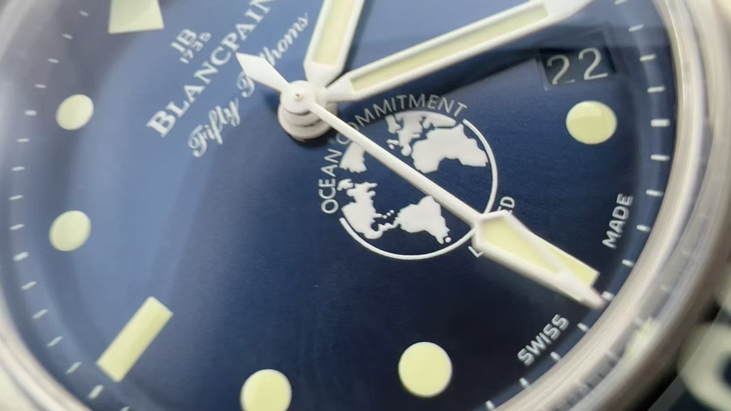 Blancpain Fifty Fathoms Ocean Commitment III Blue Dial Limited Edition Watch